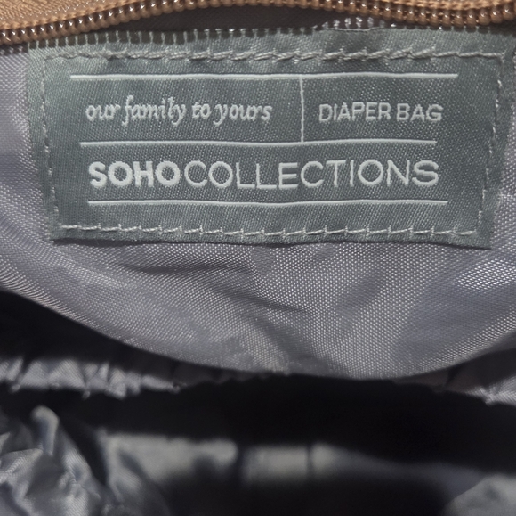 Elegant Striped Baby Bag - Cream and Brown NWOT - Picture 9 of 15